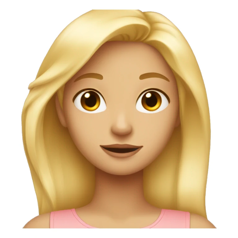 Blond girl in love  sticker