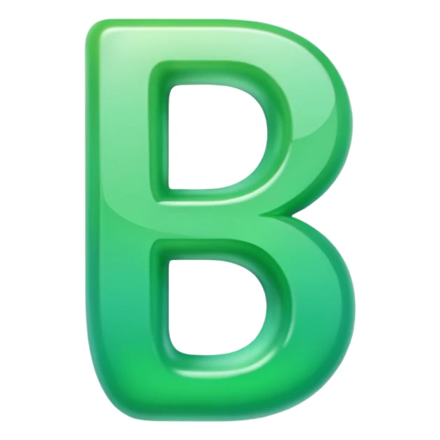 One uppercase Ukrainian Cyrillic letter: А.
Glossy green with soft gradient.
Smooth rounded shape, modern style.
Centered, no background.
 sticker