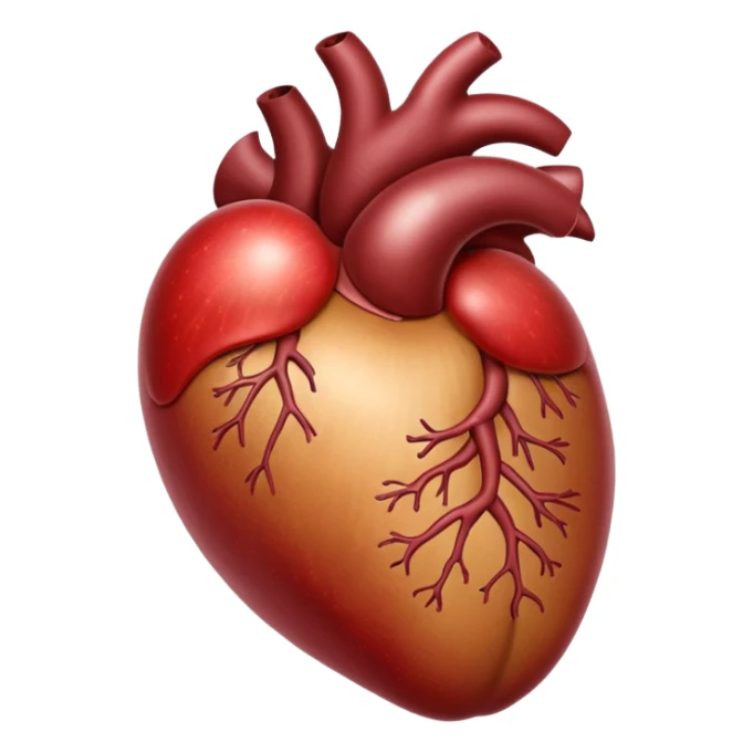 realistic shading anatomical accurate liver organ, apple style emoji sticker