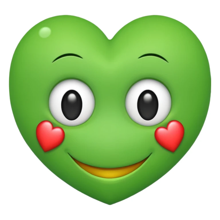 Smiley with heurt Green êtes sticker