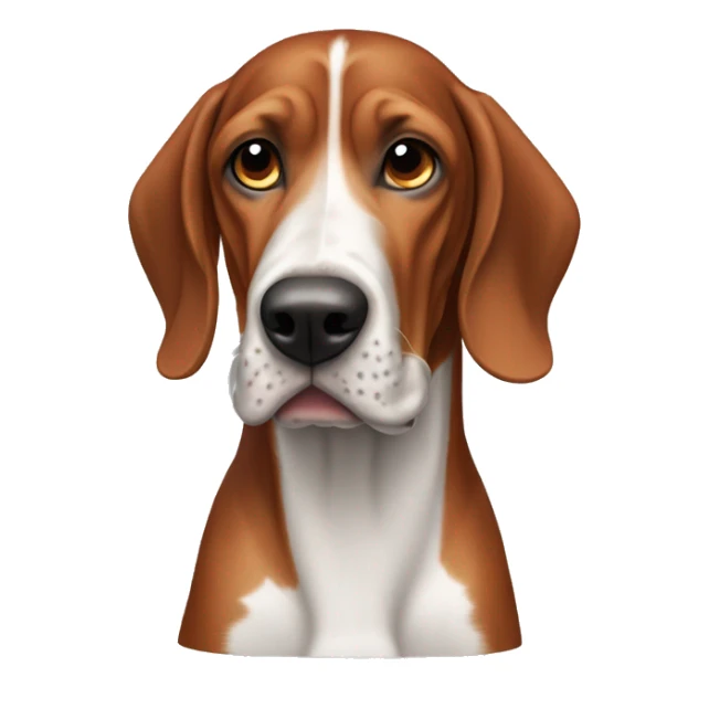 English American coonhound with red ticking only  sticker