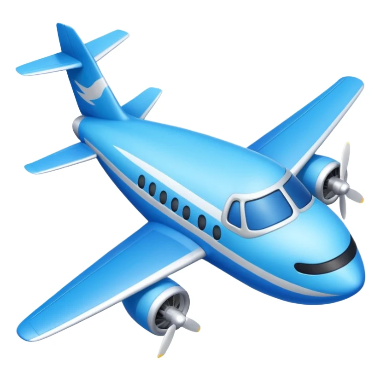 Design a cartoon-style airplane with a smiling face & playful wings. sticker