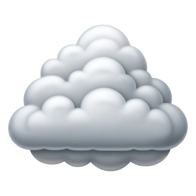 Cinematic Realistic Stratus Emoji, Low and layered, with uniform, gray clouds covering the sky in a smooth, even blanket. The clouds seem to hang gently in the atmosphere, creating a soft, diffused light below. Soft glowing outline, capturing the essence of calm, peaceful overcast skies in a serene stratus cloud! sticker
