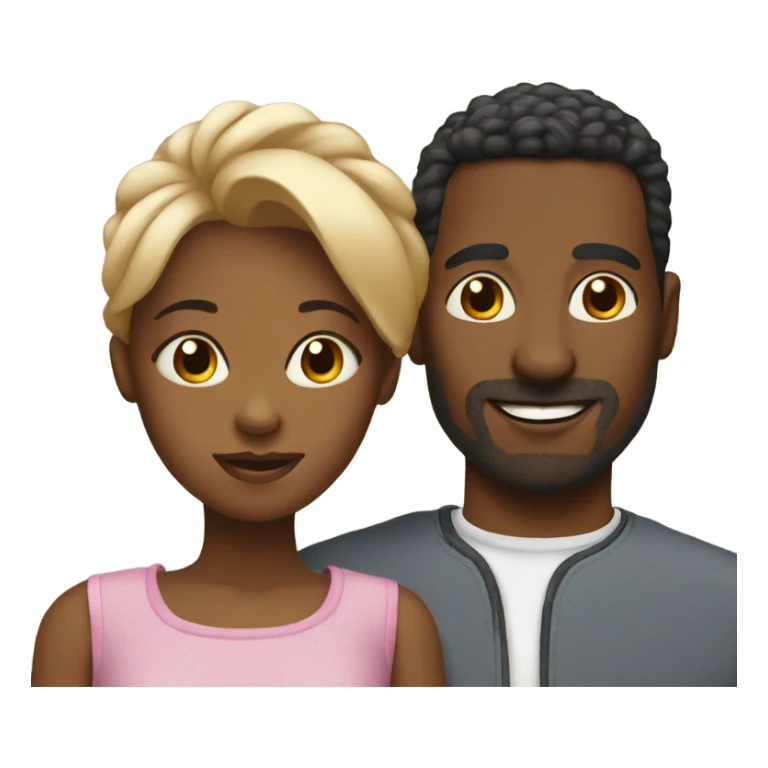 Black mom dad and little girl sticker
