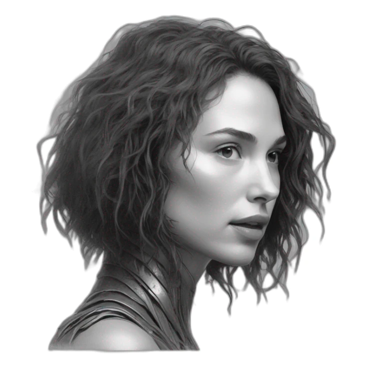 Gal gadot is Ripley,in Alien, in beksinski style and univers sticker