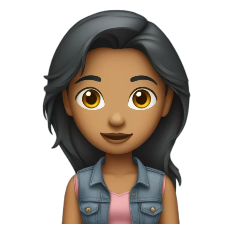 Indian girl wearing jeans sticker