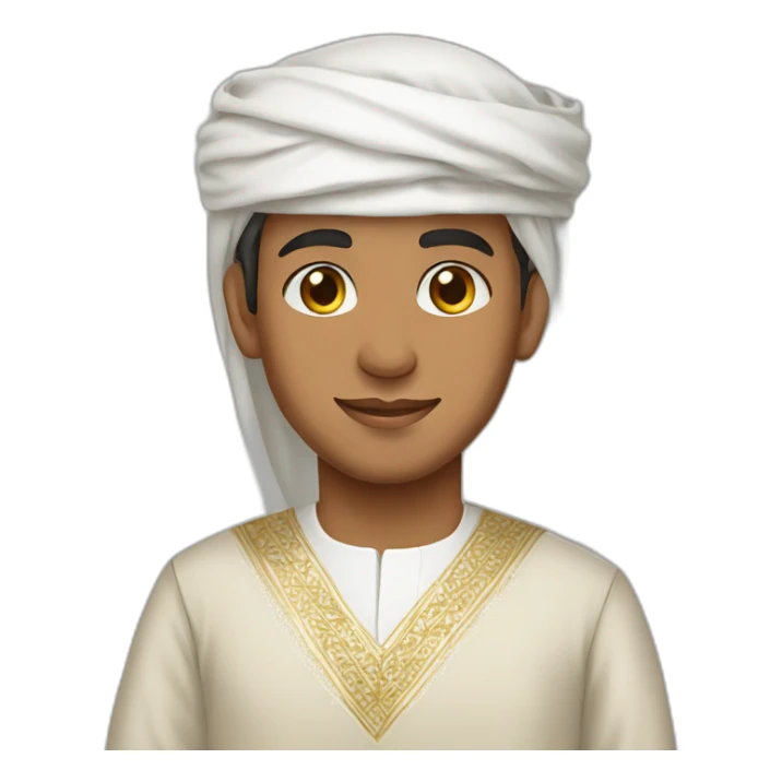 young omani man wearing traditional clothes sticker
