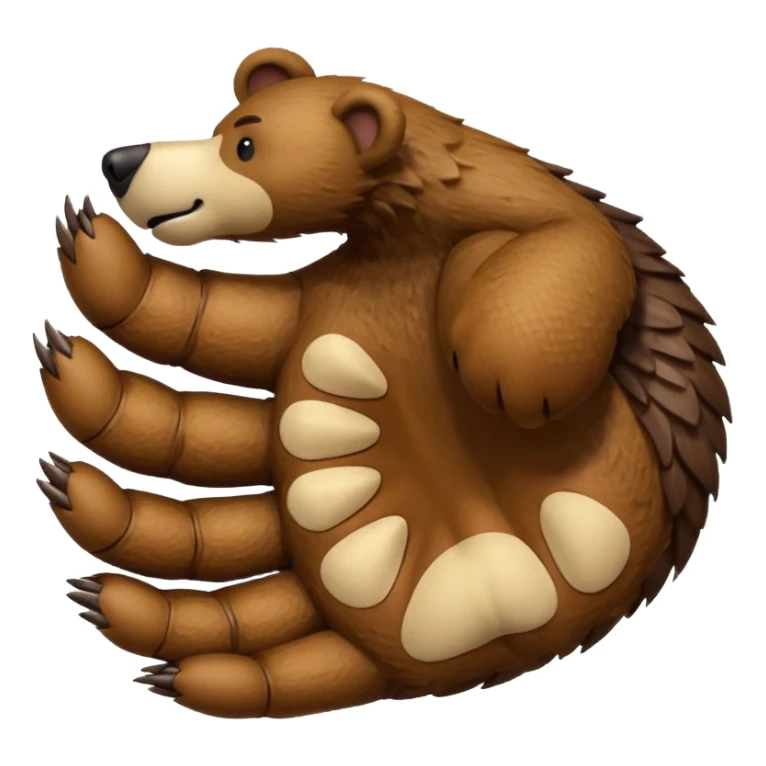 handshake emoji with one hand as a bear claw sticker