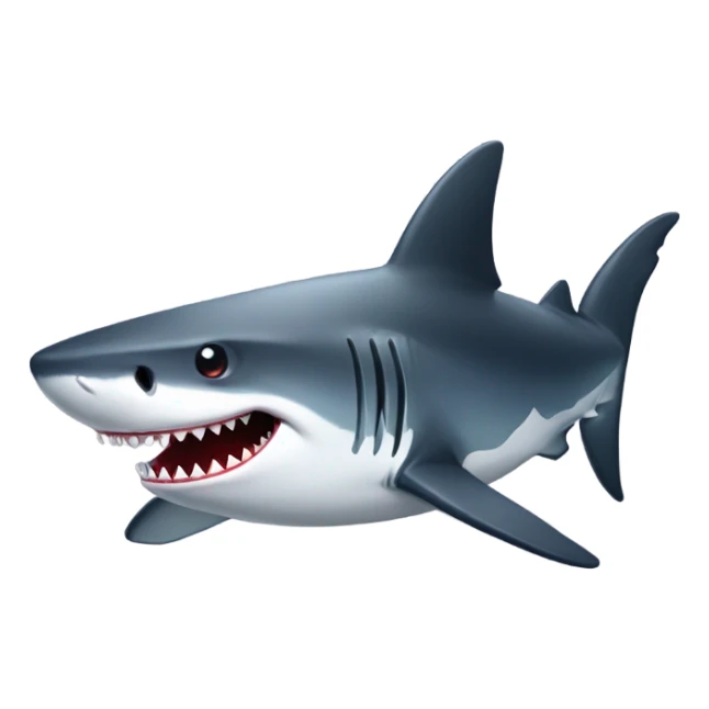 Shark with a top hat sticker