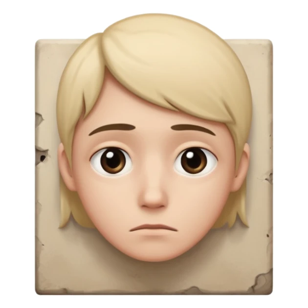 The sad person sat facing the corner of the wall. sticker