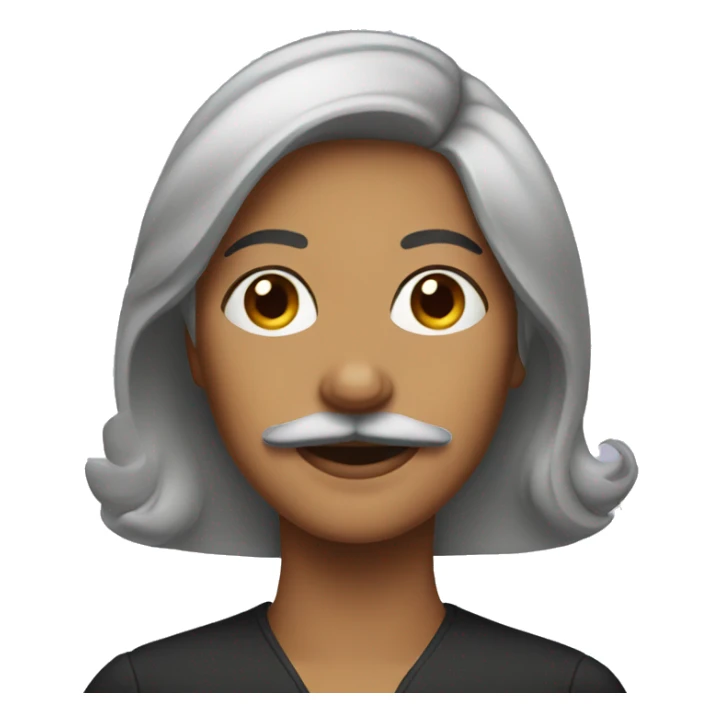 Woman with a mustache  sticker