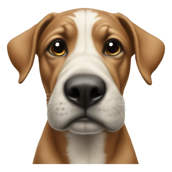 realistic animal portrait in focus with bubble on nose sticker