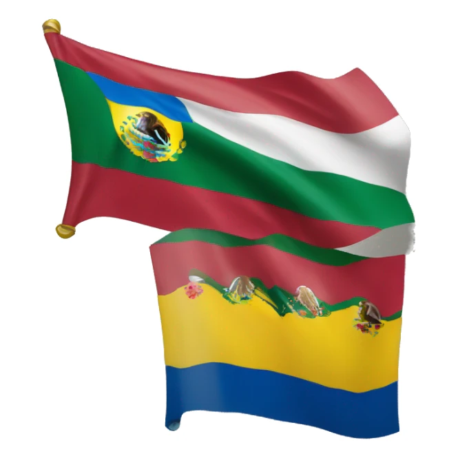 emoji de bandera de Ecuador y Mexico sticker