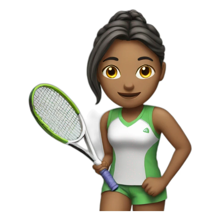 Girl playing tennis  sticker