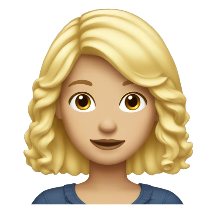 blond hair French girl sticker