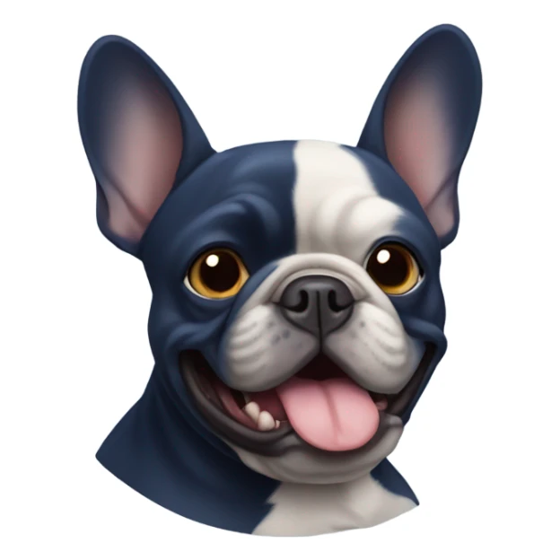 french bull dog total dark blue  sticker
