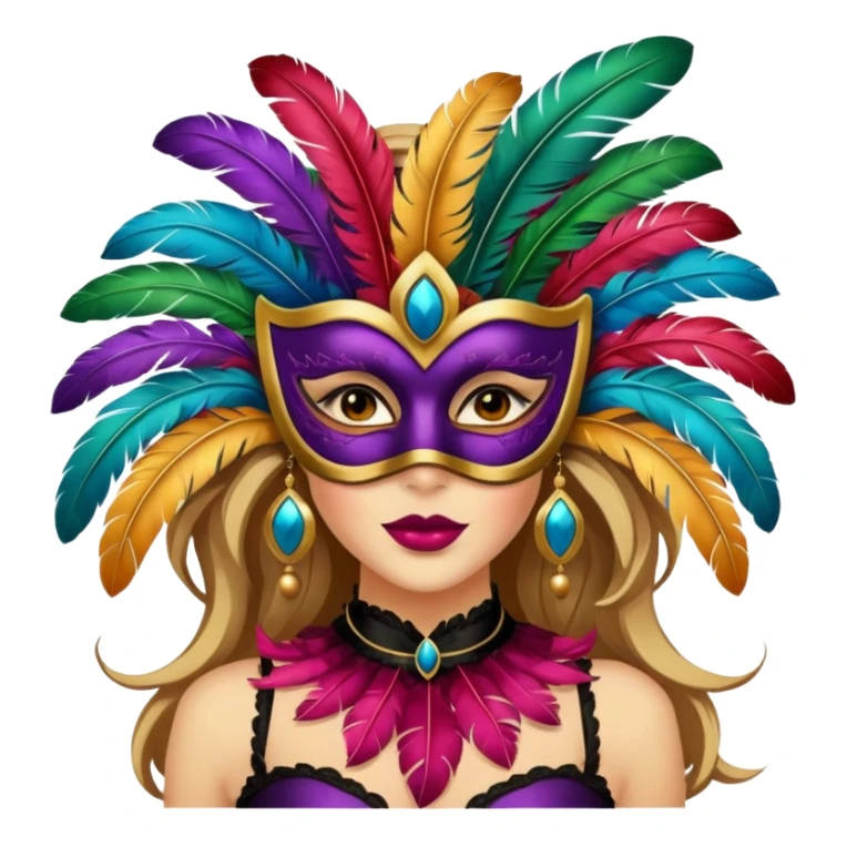 masquerade masked woman sticker