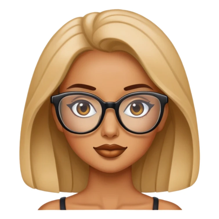 sexy woman with big glasses sticker