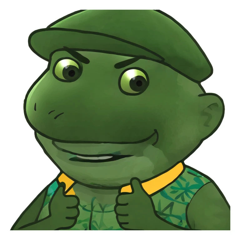 man with arms crossed around his neck laughing  sticker