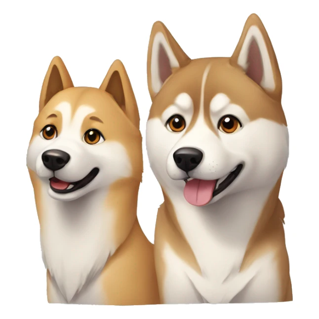 Jindo and a husky sticker