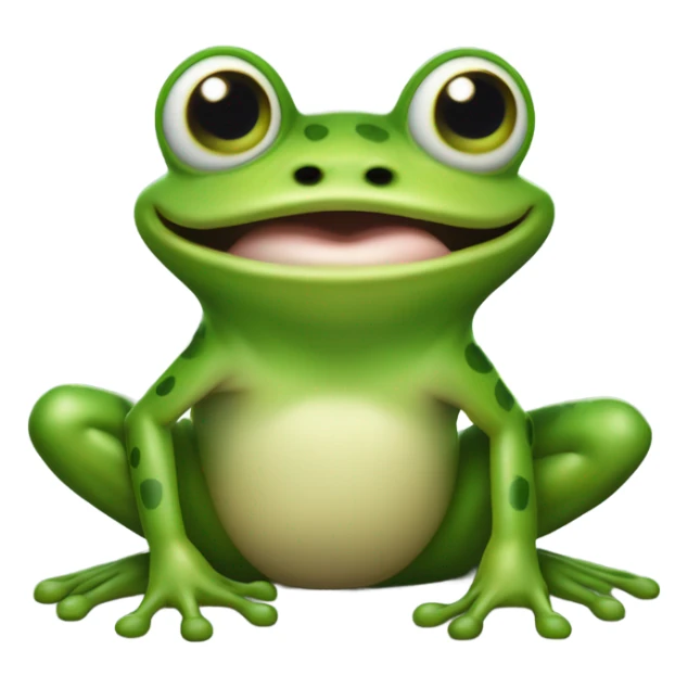 Yawning frog sticker