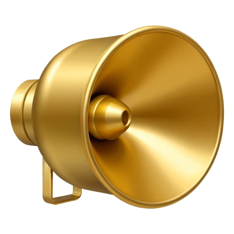 create a emoji of loudspeaker in gold color which based on this->📢 sticker