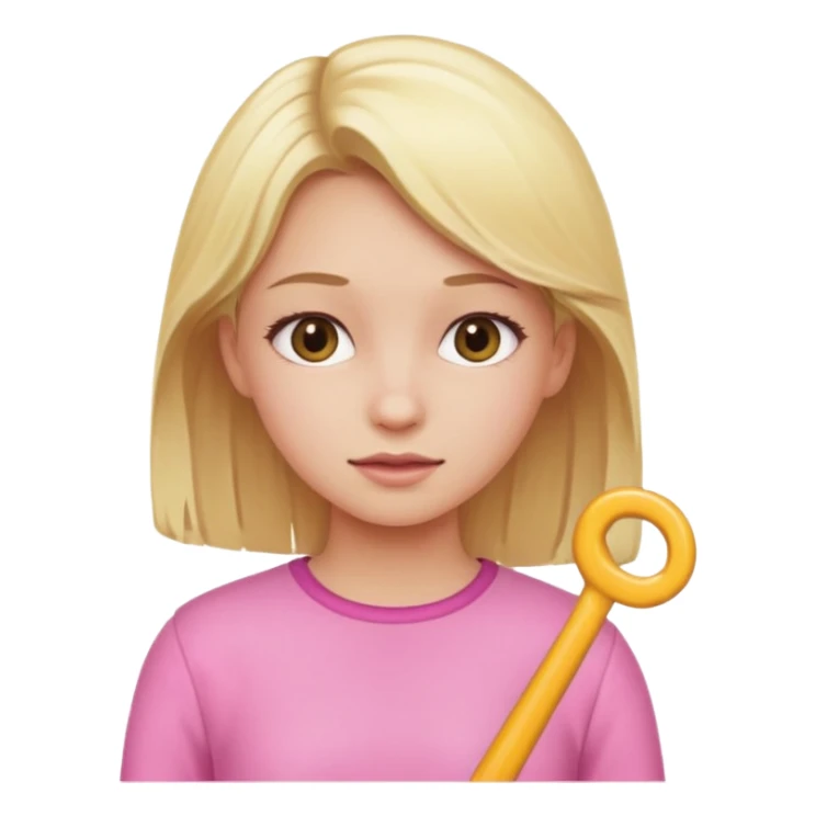 Blonde girl with pink clothes  sticker
