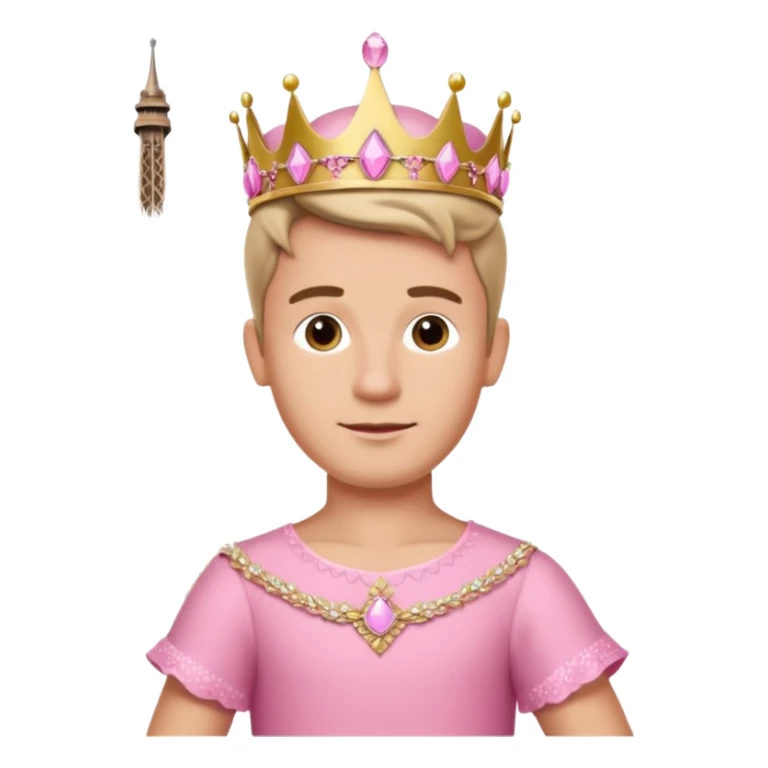 Parisian man in a princess dress on the Eiffel tower sticker