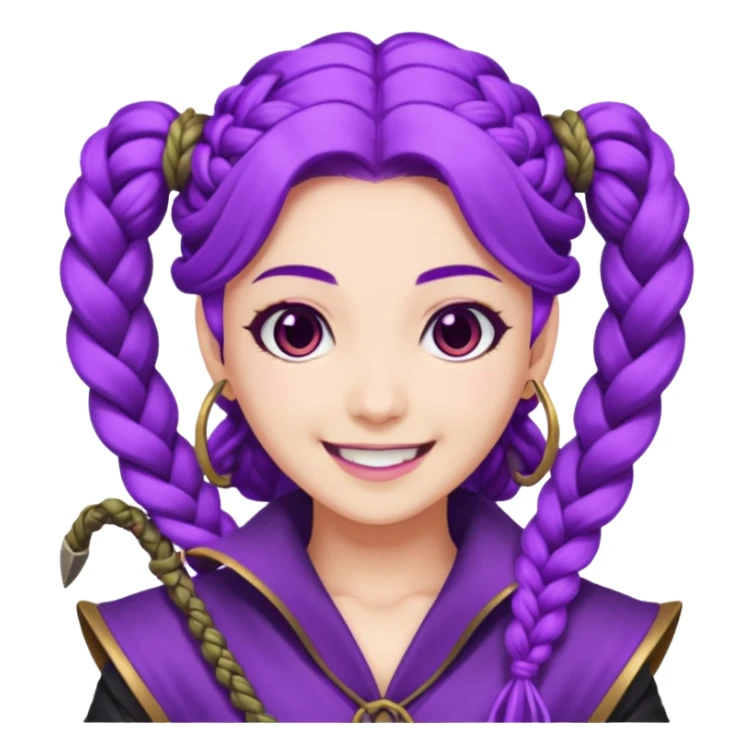 Rumi from K-pop demon hunters purple braid 1 sticker