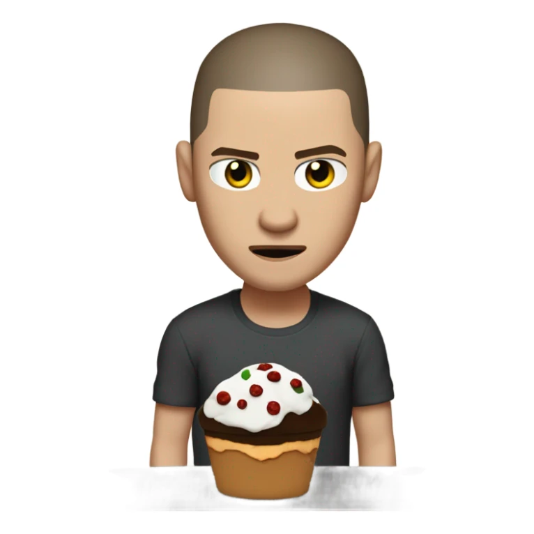 michael scofield from prison break eating lava cake  sticker