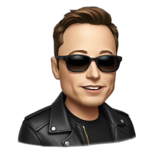 Elon Musk with sunglasses sticker