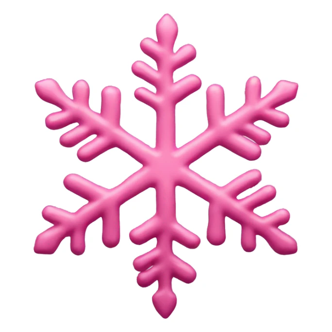 Pink snowflake sticker