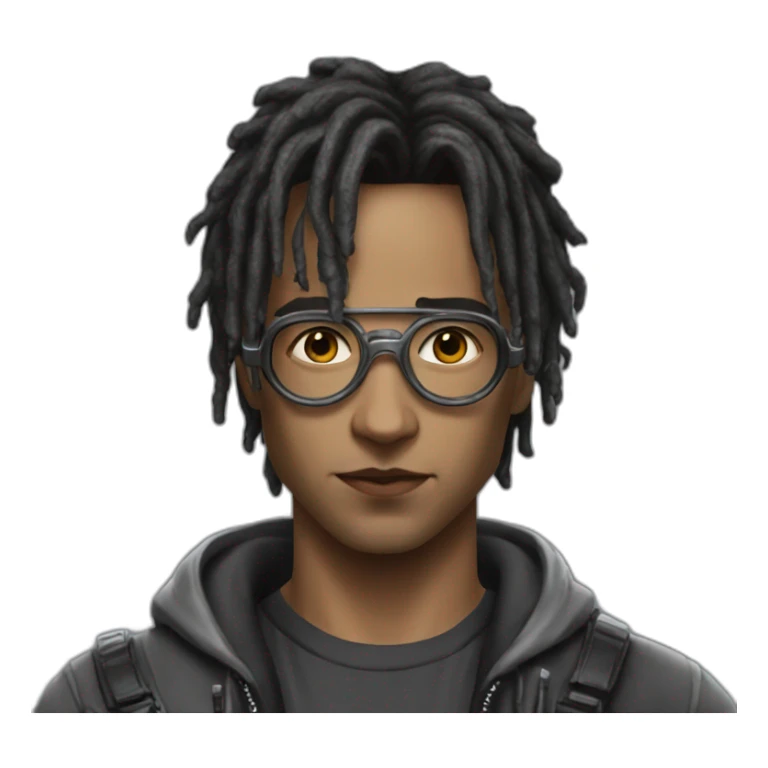 cyberpunk harry poter realistic sticker