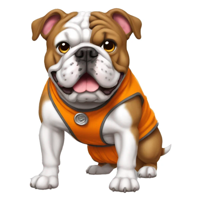bulldog ingles vestido de goku sticker