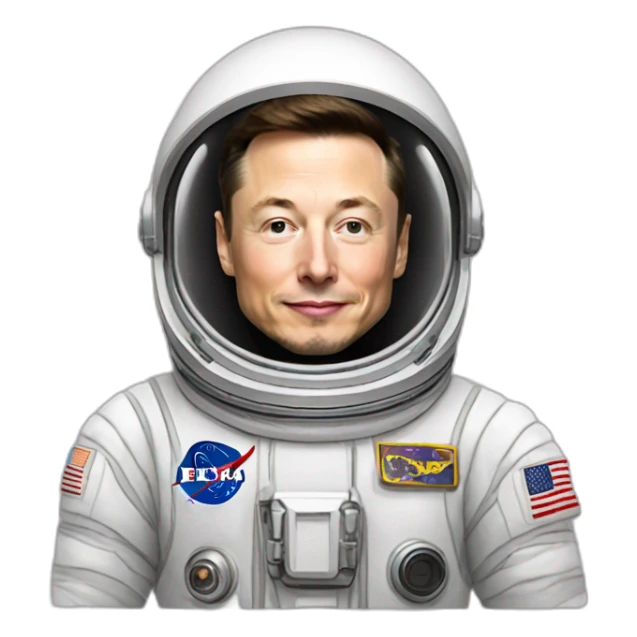 elon musk in astronaut suit sticker