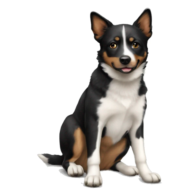 Black Australian cattle dog mix sticker