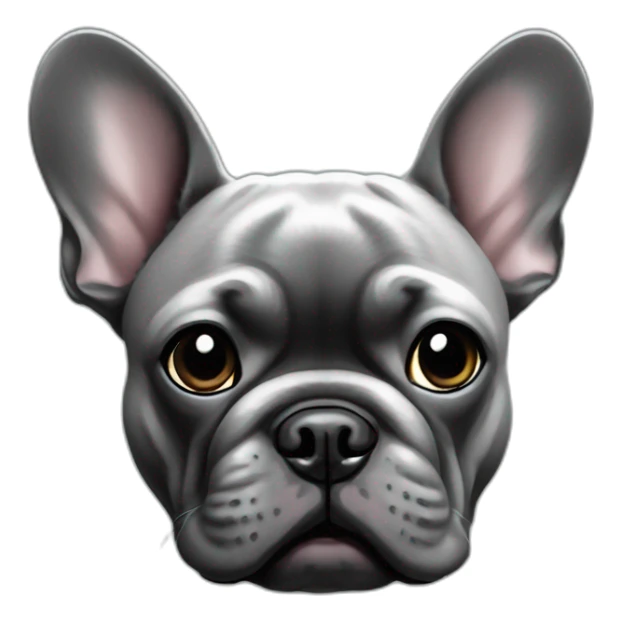 dark grey french  bulldog sticker