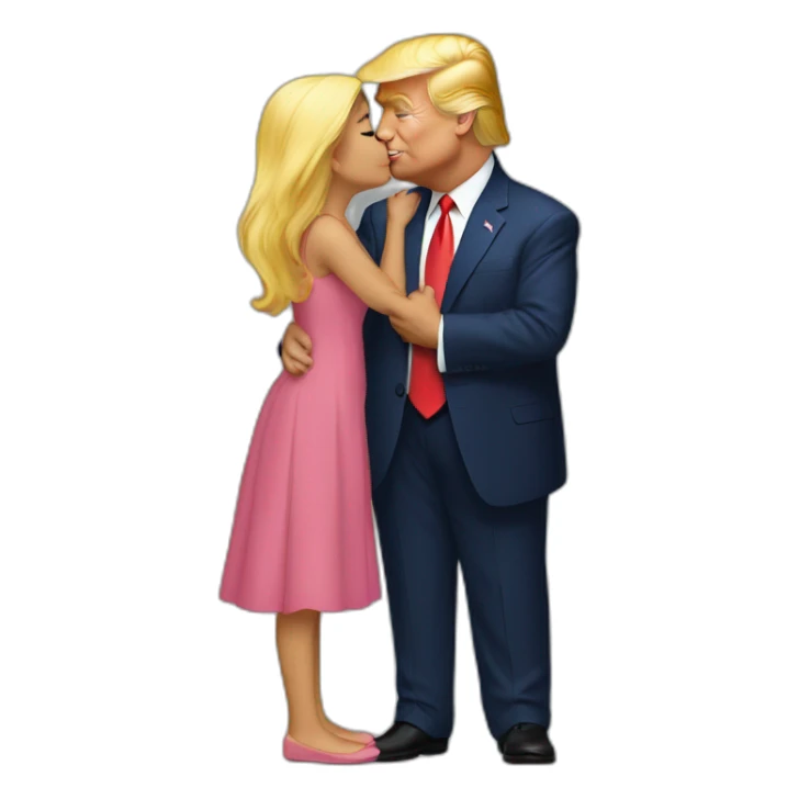 trump kissing his daughter, positivity, inclusiveness sticker