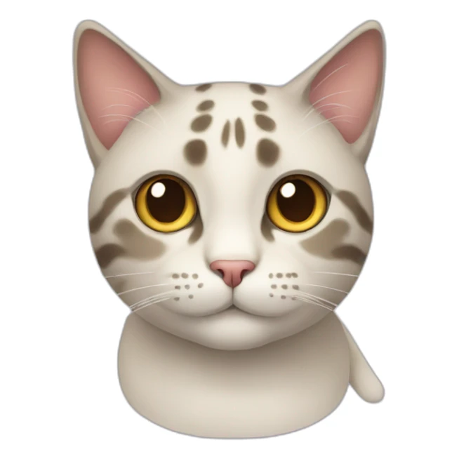 old cat, like japanese sticker