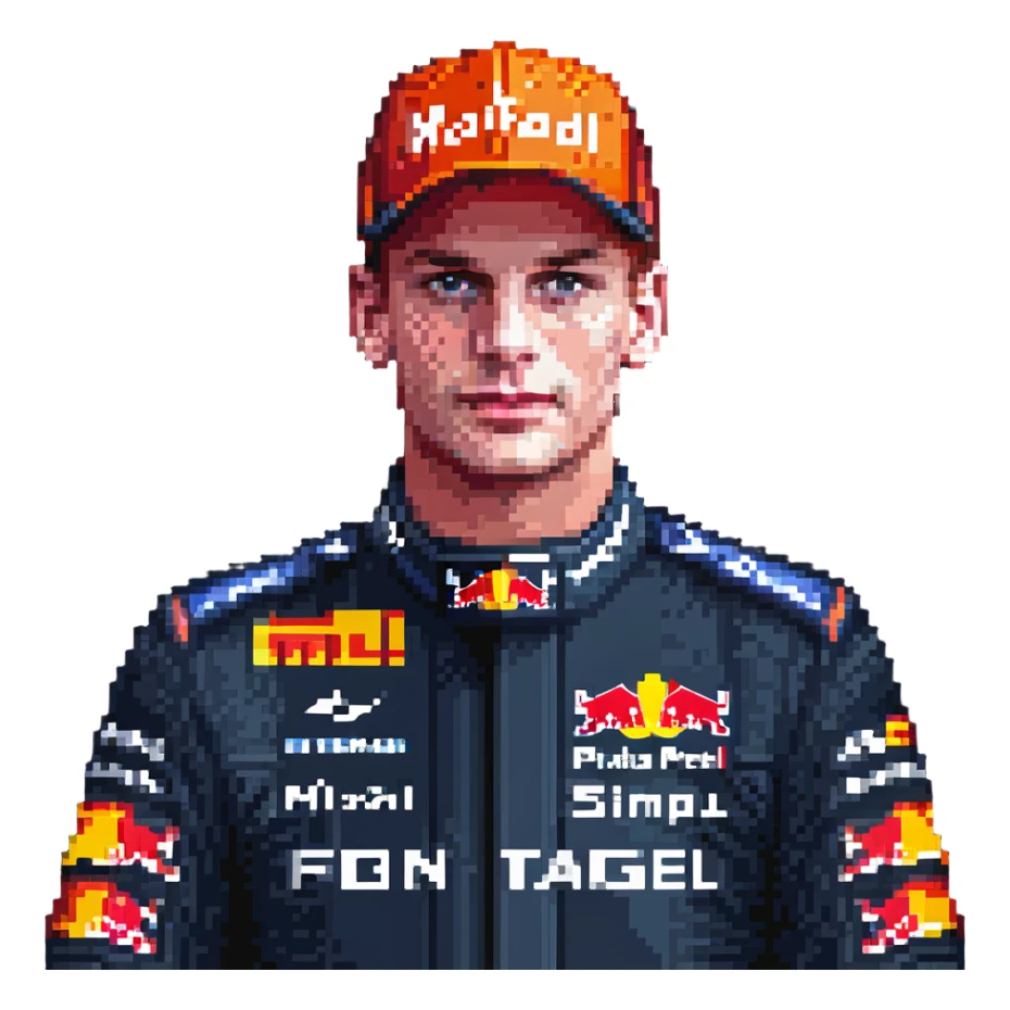 portrait of Max Verstappen sticker