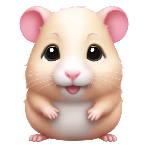 Pink baby hamster sticker