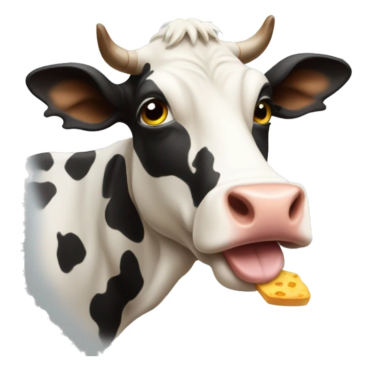 cow hungry sticker