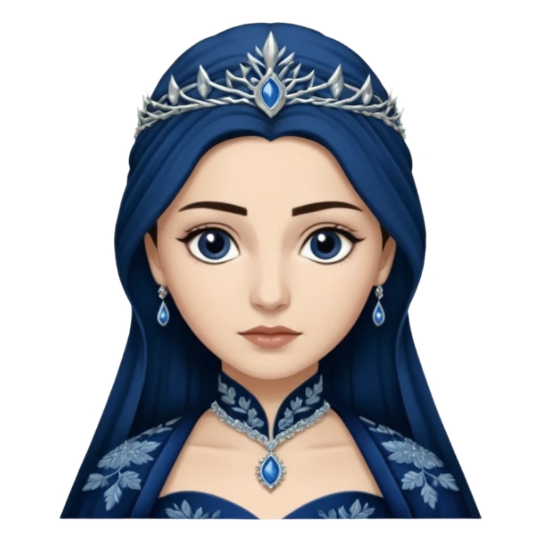 Hande Erçel as a lady from game of thrones from Starfall. Her eyes are gray. sticker