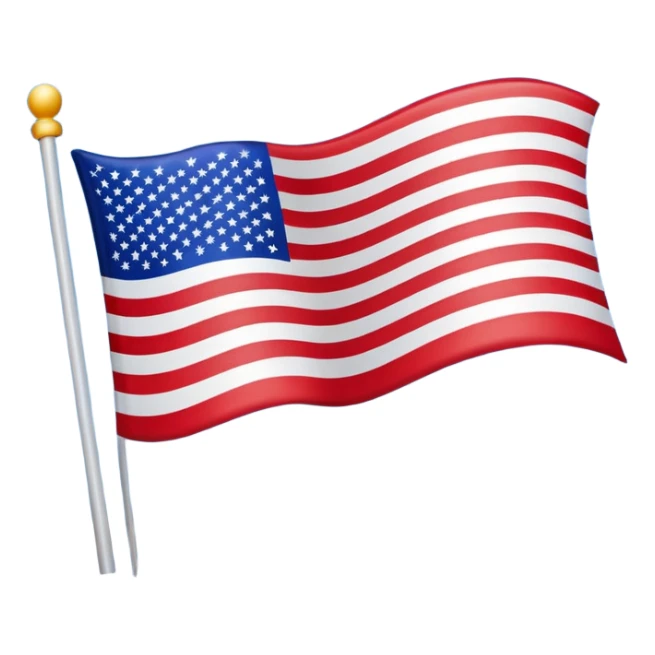 American flag with stars on bottom sticker