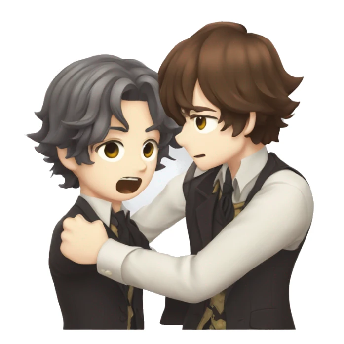 Dazai Osamu slapping Chuuya Nakahara sticker