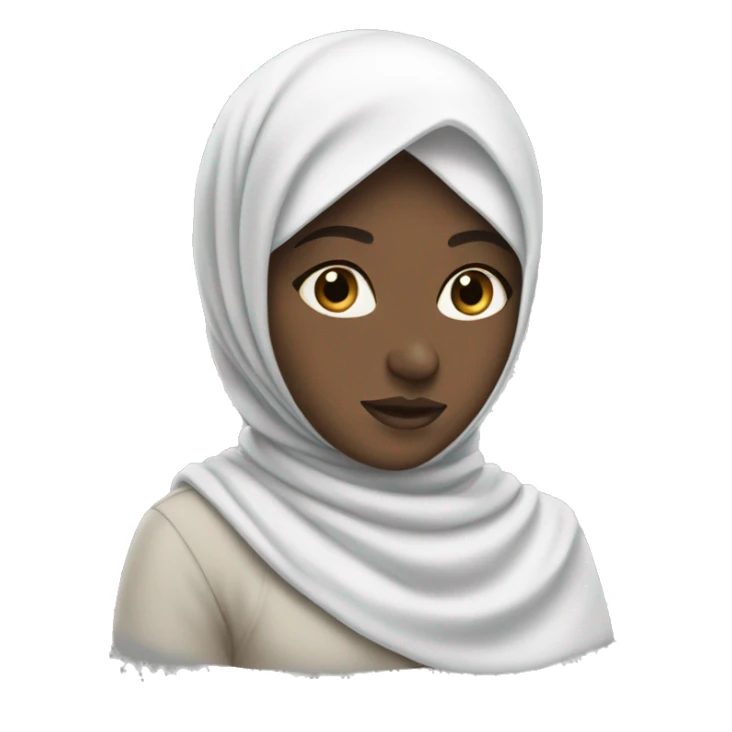 White girl with hijab sticker