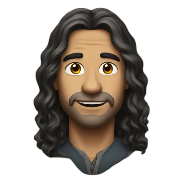 Gerald of rivia with long hair from Netflix portrait sticker