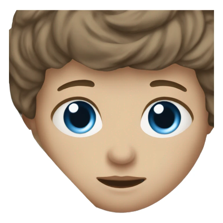 Twin newborn boys brown hair blue eyes wrapped in a blanket  sticker