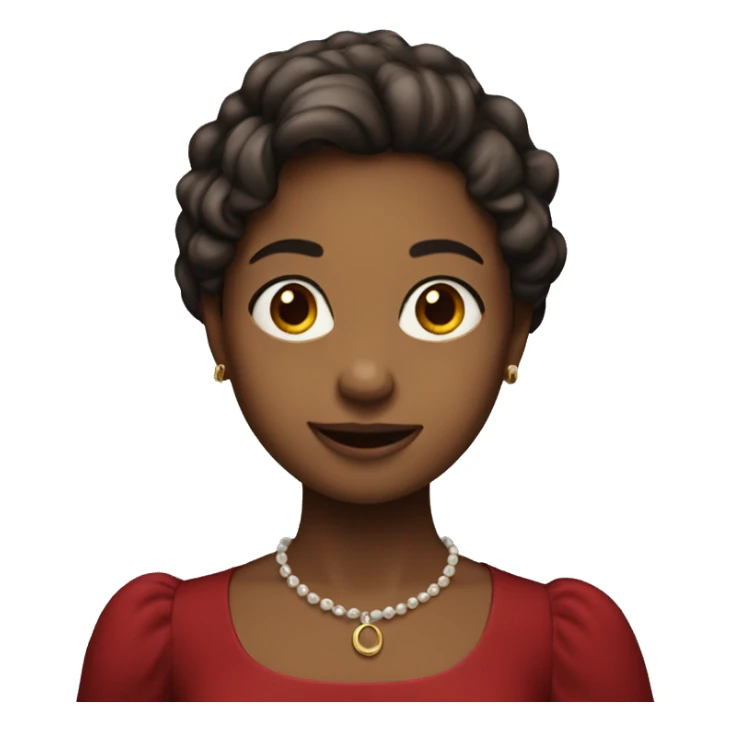 girl in red wine dress sticker