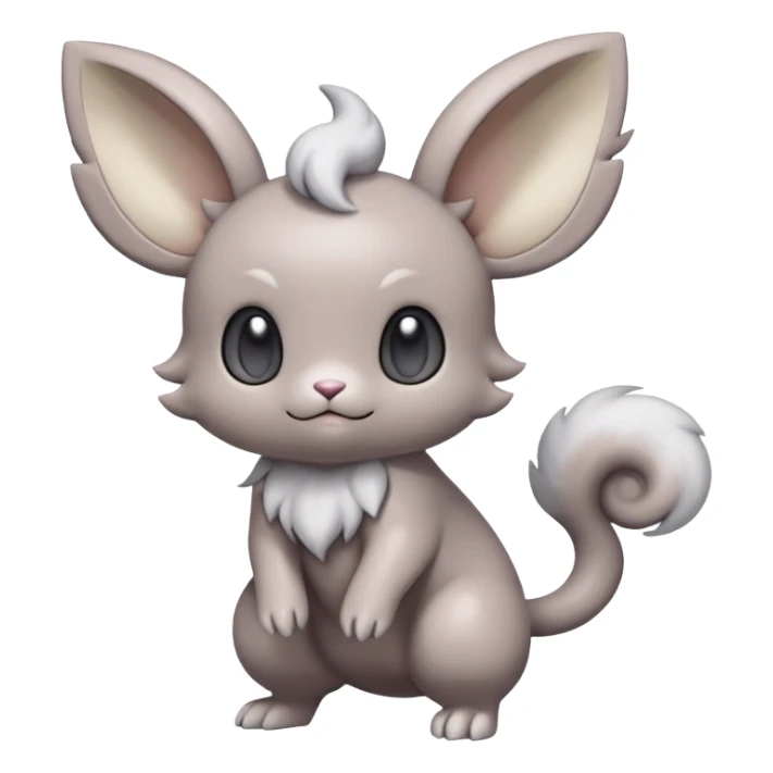 Minccino-Espurr-Fakémon-hybrid-creature (full body)  sticker